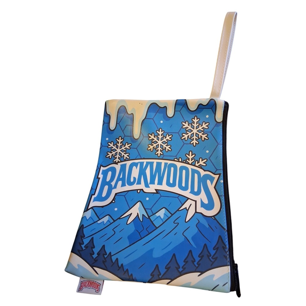 Snow caps Backwoods Limited Edition Zip Novelty Makeup Bag Rare HTF NEW Gift